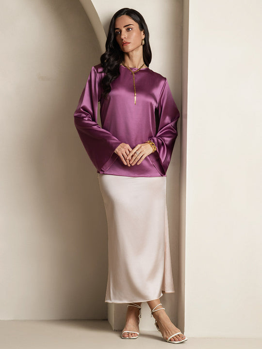Heidi-Mode | Seiden Langarm Bluse