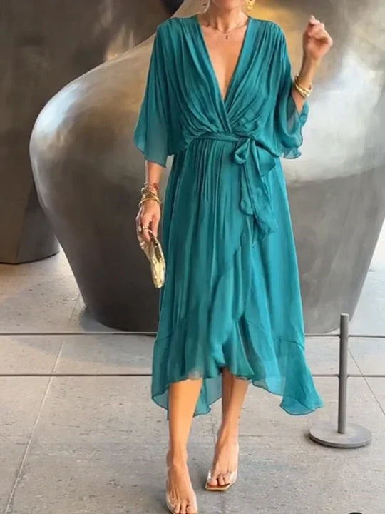 Heidi-Mode | Elegantes Chiffon Midikleid