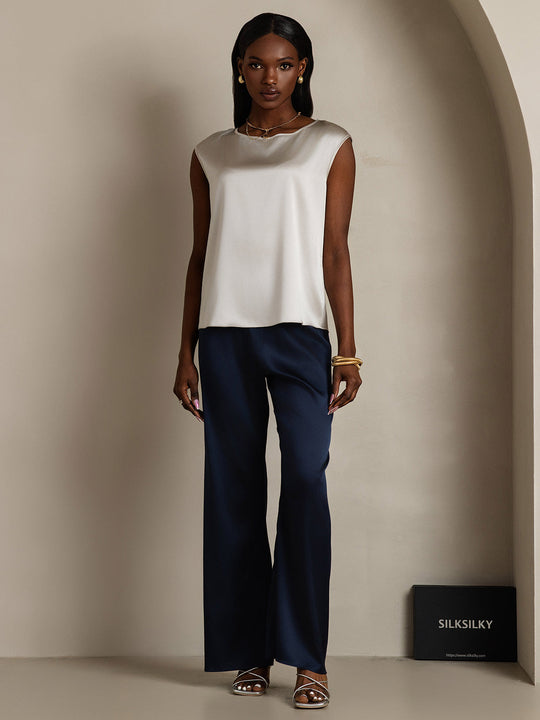 Heidi-Mode | Seiden Kapuze Ärmel Bluse