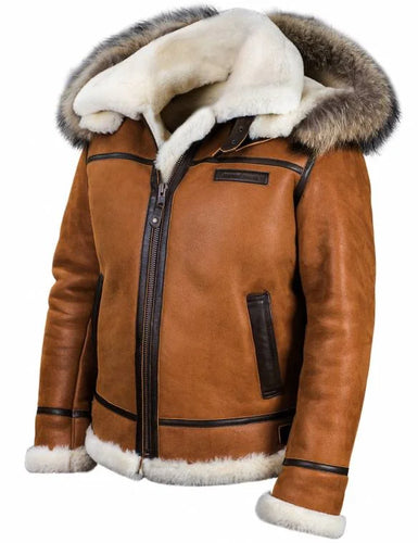 Heidi-Mode | Schaffelljacke Mit Fellkapuze
