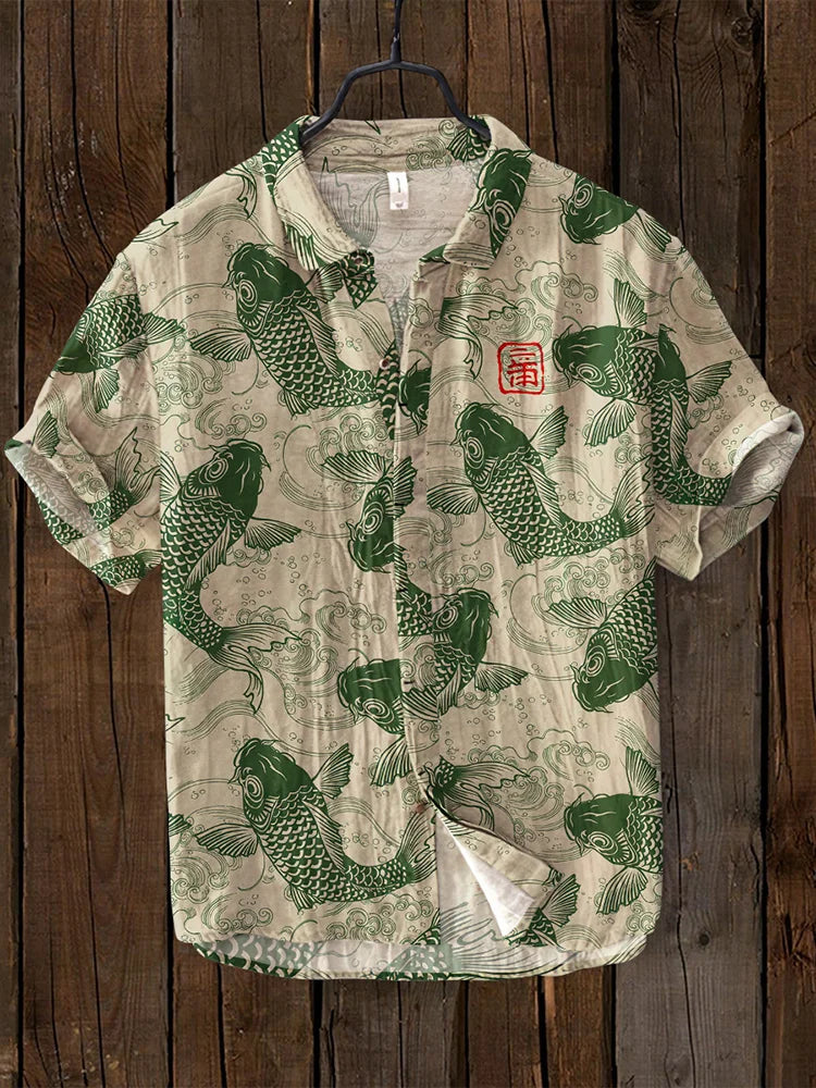 Heidi-Mode | Vintage Fisch Japanische Kunst Shirt