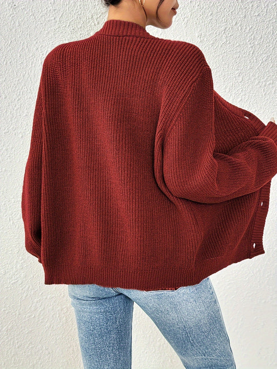 Heidi-Mode | Warmer Baumwollstrickjacke für Frauen