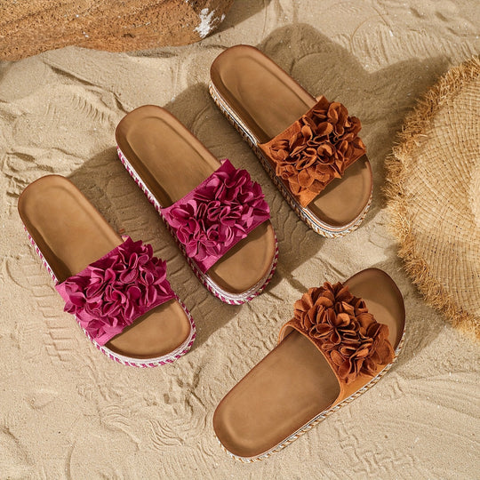 Heidi-Mode | Moderne Flache Schuhe aus Material und Gummi, Rutschfest, Gold