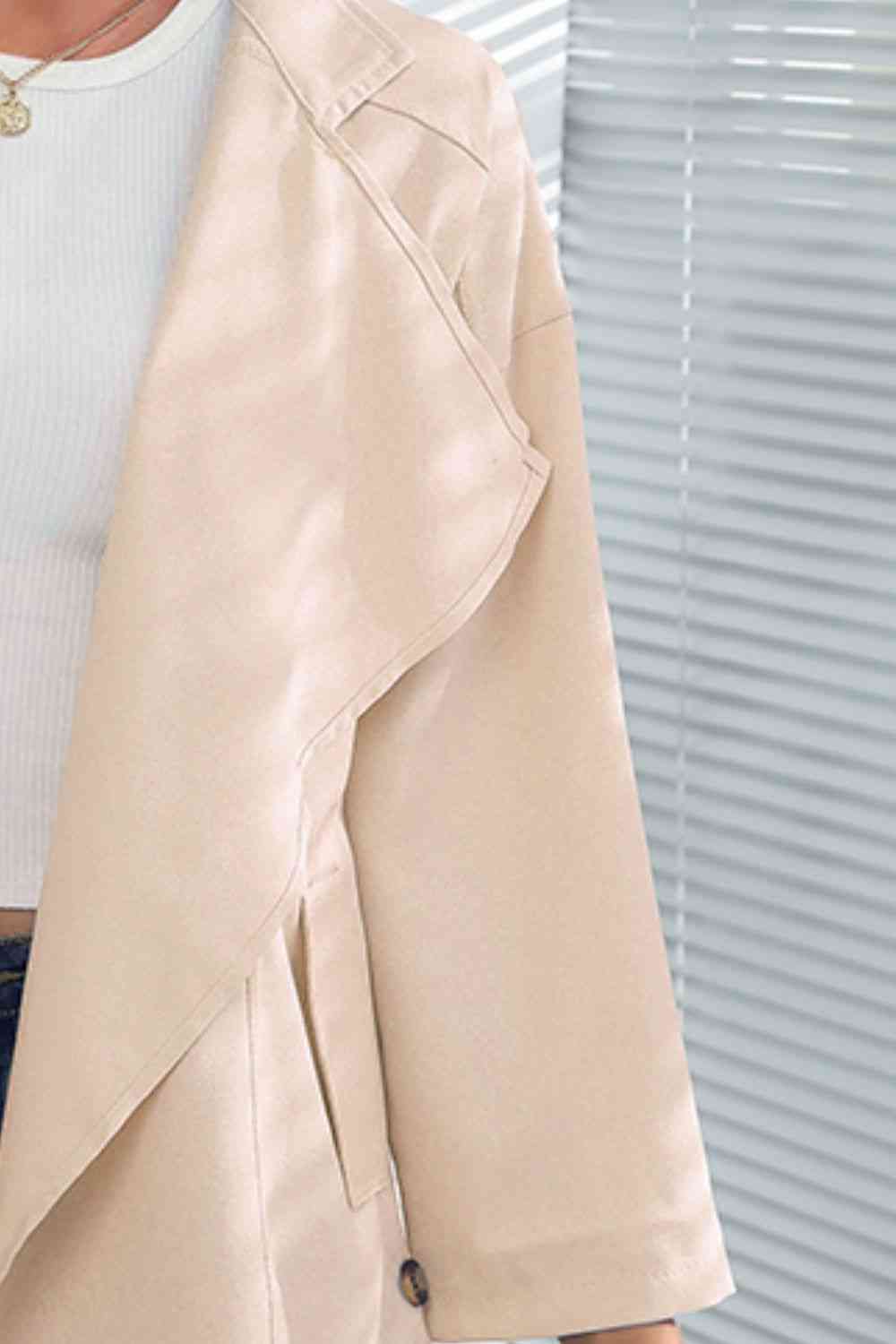 Heidi-Mode | Offene Front Drop Shoulder Trenchcoat
