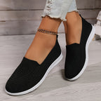Heidi-Mode | Einfarbige Gestrickte Sneaker Für Damen