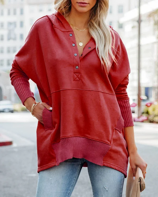 Heidi-Mode | Dames Hoodie Met V Hals