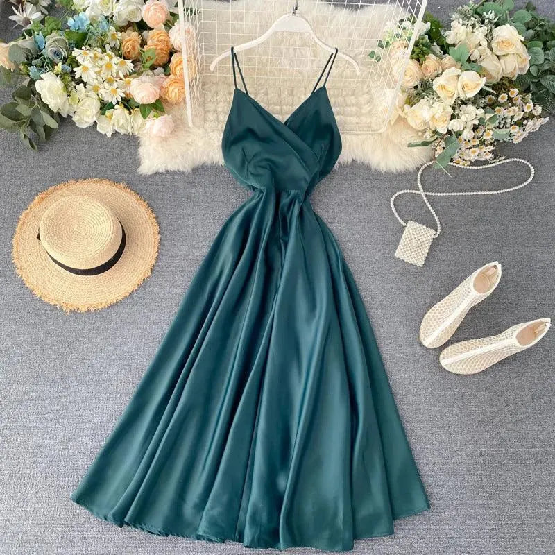 Heidi-Mode | Goddess Ankle Binding Taille Kleid