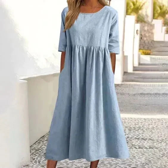 Elegantes Kleid Aus Baumwolle