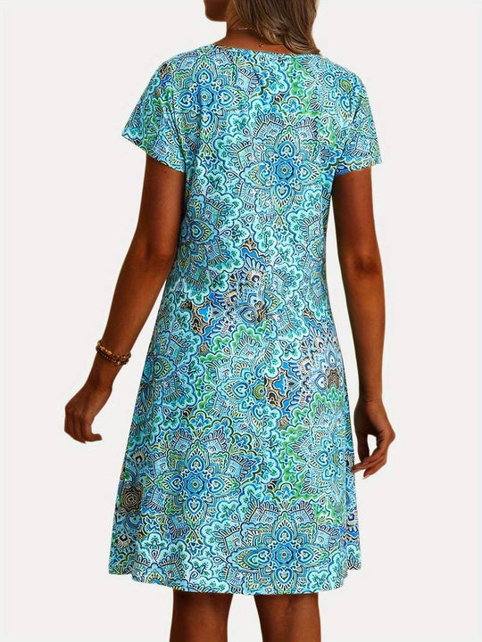 Abstraktes Midi-Kleid