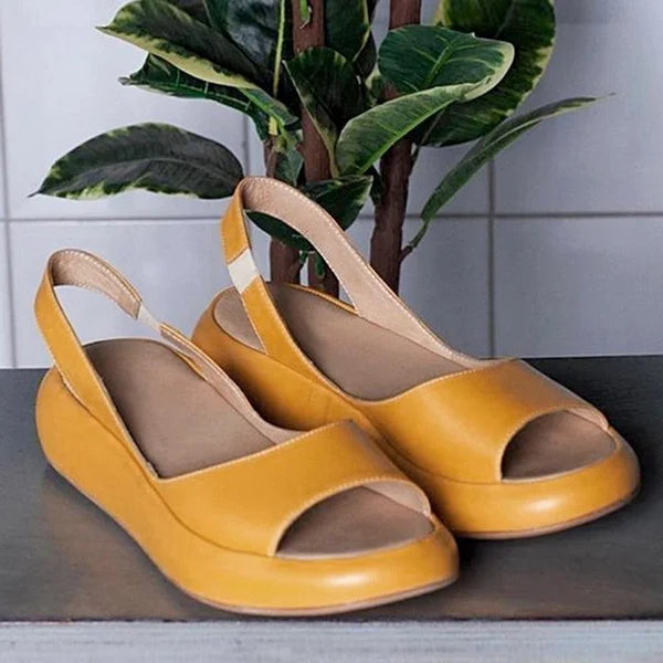 Heidi-Mode | Damen Bequeme Schlichte Sandalen Freizeit