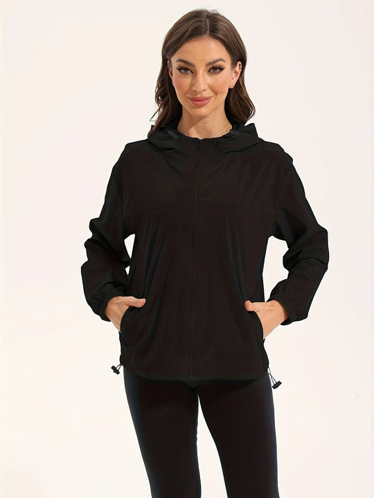Heidi-Mode | Leichtes Wasserabweisendes Sportjacke mit Kapuze