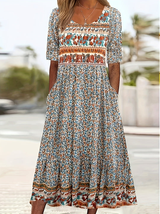 Plus Size Boho-Maxikleid - Elena