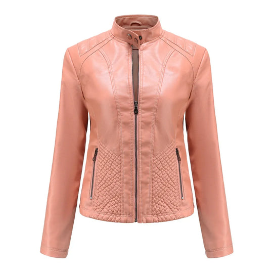 einfache dünne Lederjacke