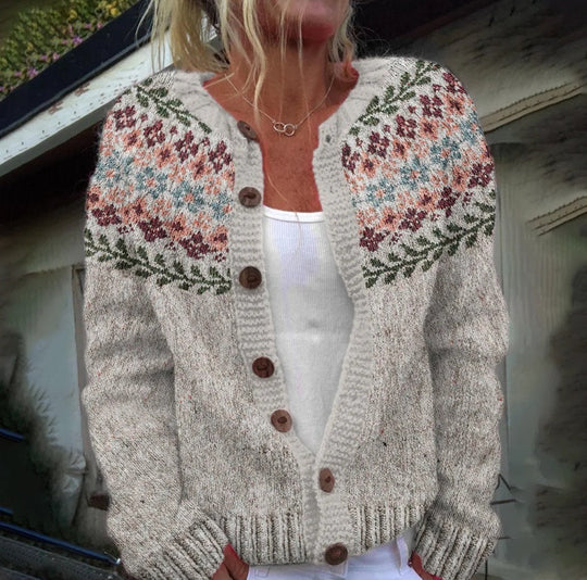 Heidi-Mode | 3D Digital Gedruckte Strickjacke Damen