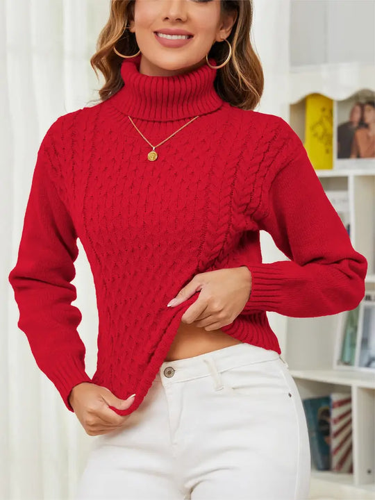 Heidi-Mode | Damenpullover mit Kragen, Strickpullover mit Langen Ärmeln, Mode Herbst