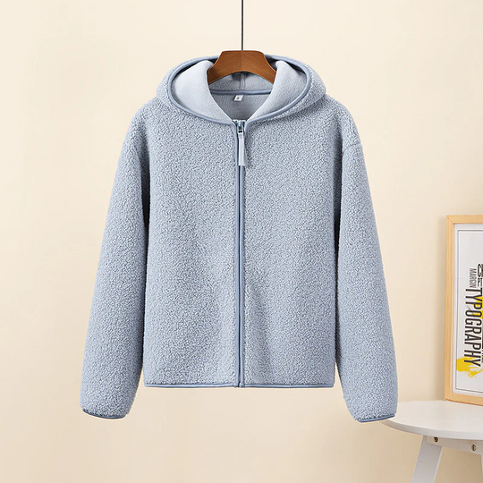 Heidi-Mode | Mit Kapuze, Reißverschluss Und Weichem Sherpa-Stoff, Fleece-Weste Damen