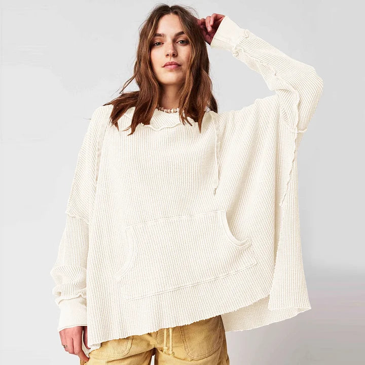 Heidi-Mode | Wafelweefsel Hoodie Met Lange Mouwen