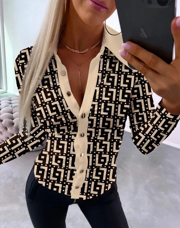 Heidi-Mode - Herbst Vintage Print Top