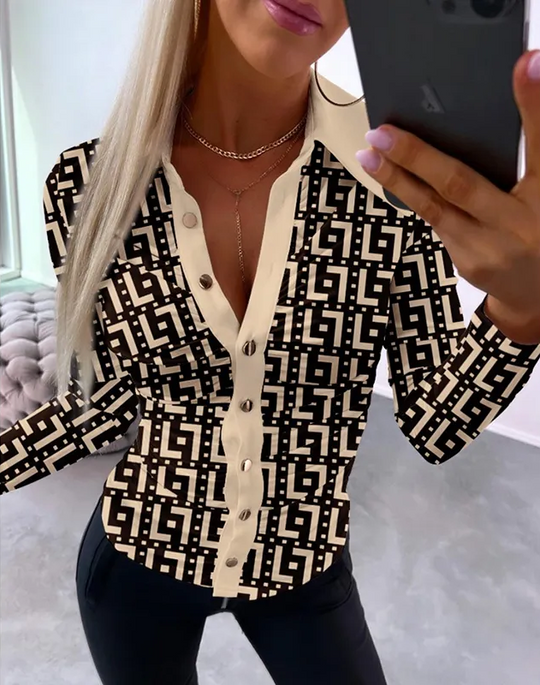 Heidi-Mode - Herbst Vintage Print Top