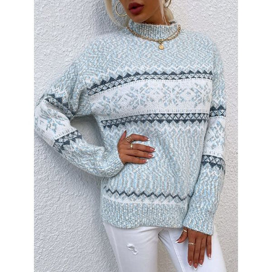 Pullover mit geripptem Rollkragen