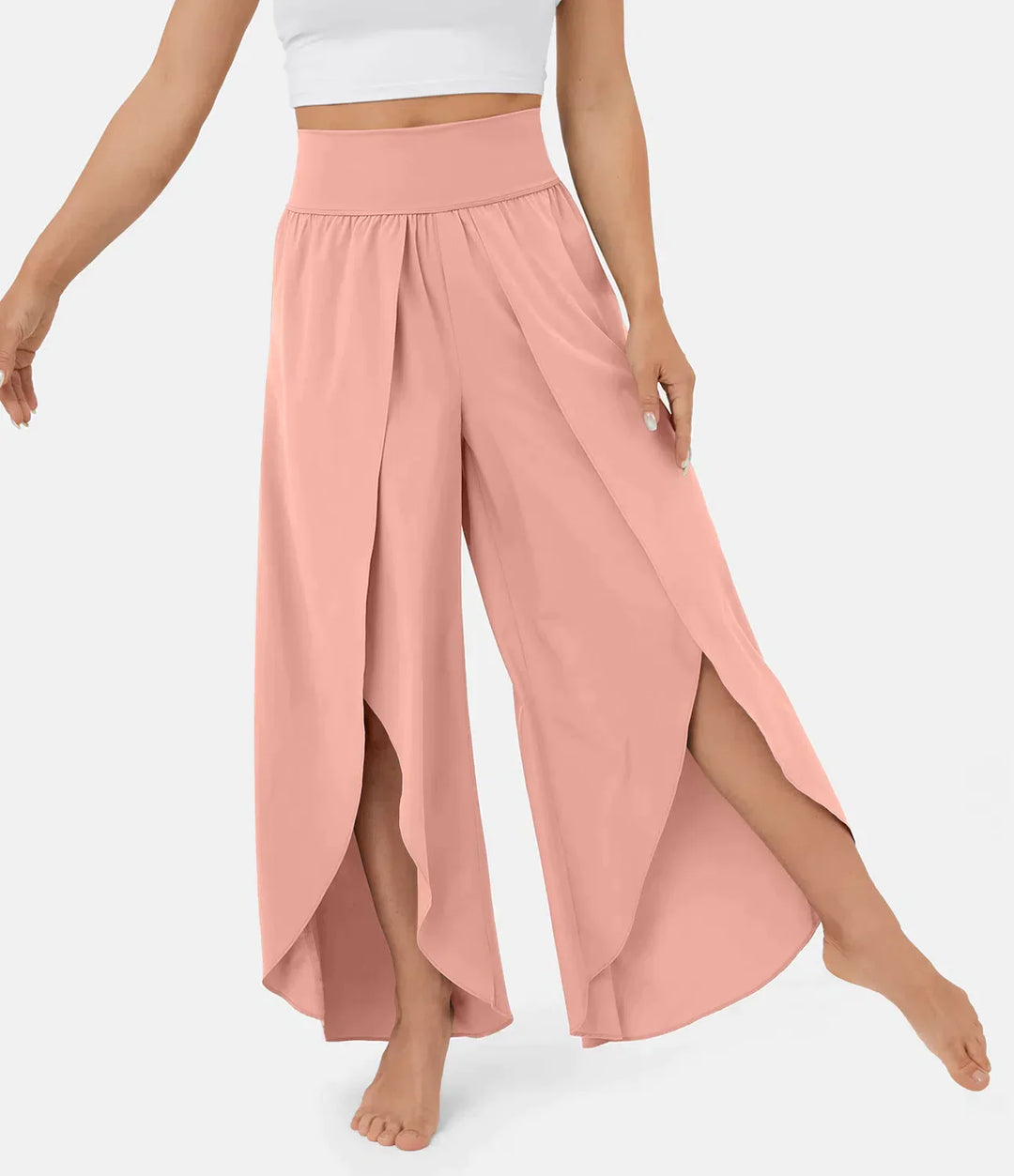 Heidi-Mode | Damen Hose Super Bequeme, Luftige und Elegante Schlaghose mit Integrierten Shorts