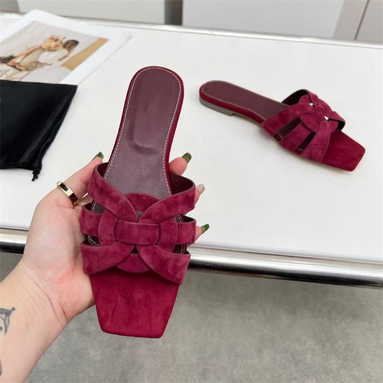 Heidi-Mode | Damenmode Einfache Kreuz Mittel-Hoch Schuhe
