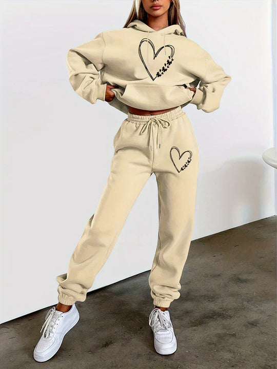 Heidi-Mode | Damen Freizeit-Set mit Trendigem Hoodie und Jogginganzug
