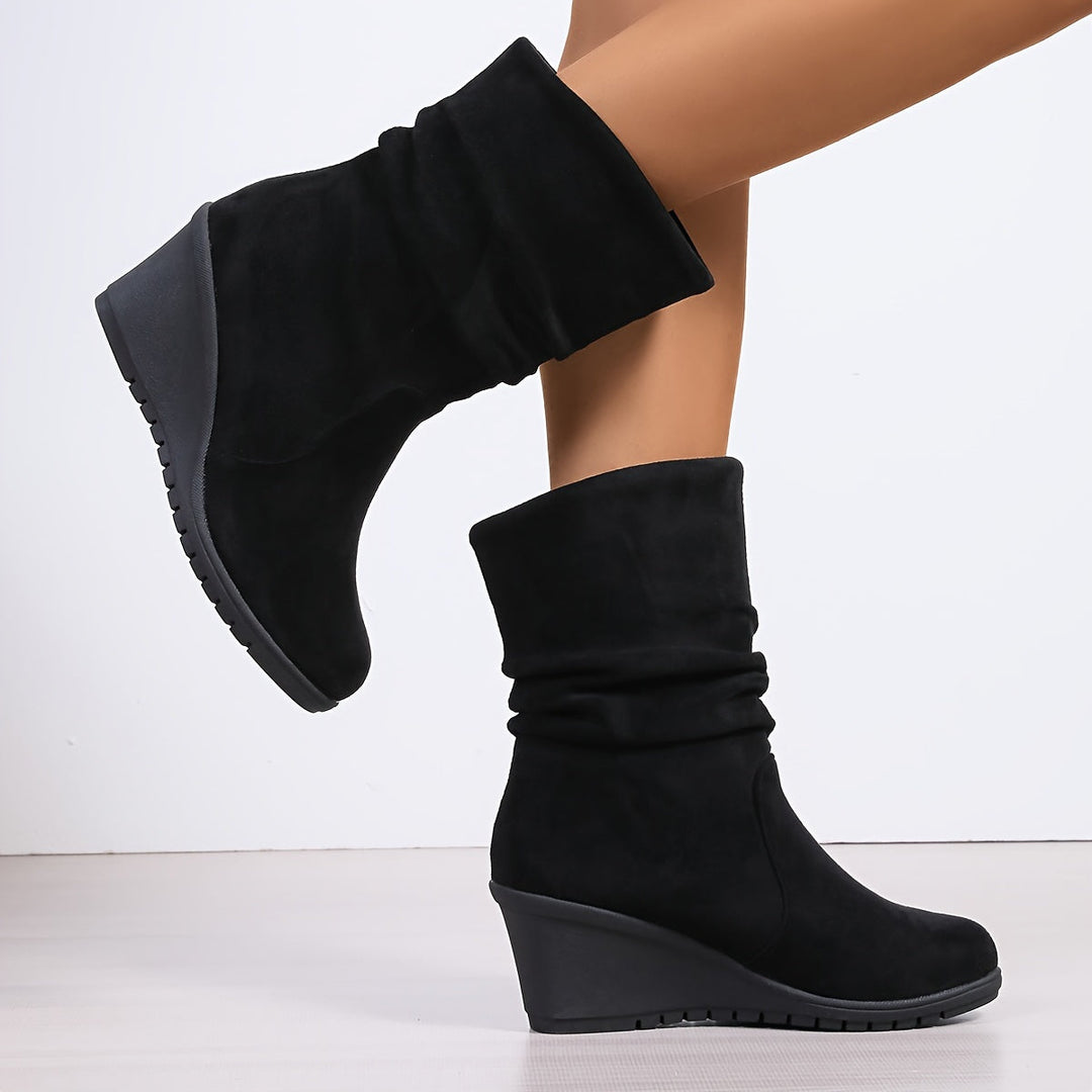 Heidi-Mode | Schicke Damen Stiefeletten mit Keilabsatz