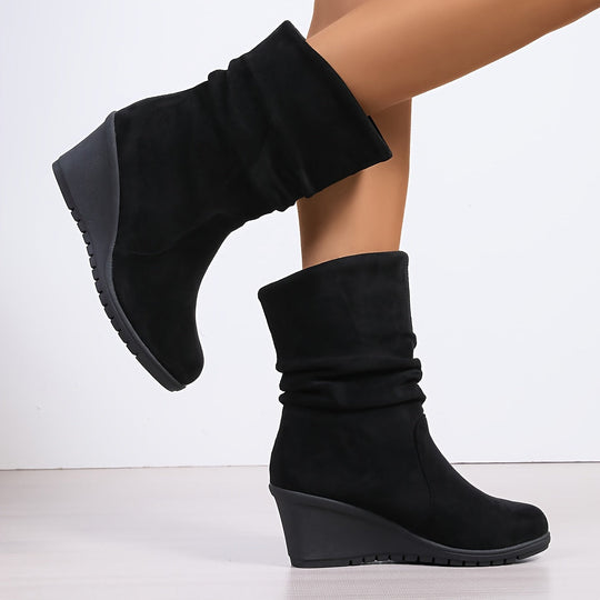 Heidi-Mode | Schicke Damen Stiefeletten mit Keilabsatz