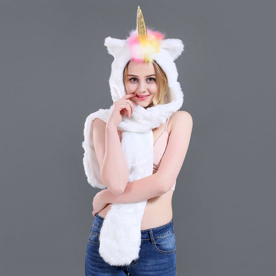 Damen LED Leuchtendes Einhorn-Schal Heidi-Mode