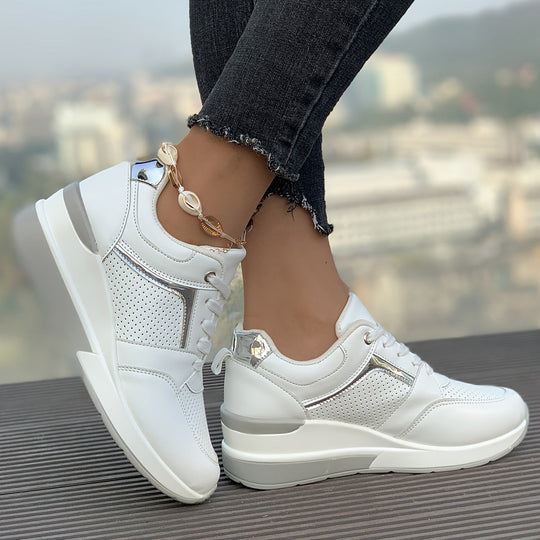 Heidi-Mode | Einfarbige Sneaker Für Damen Ideal Für Den Alltag