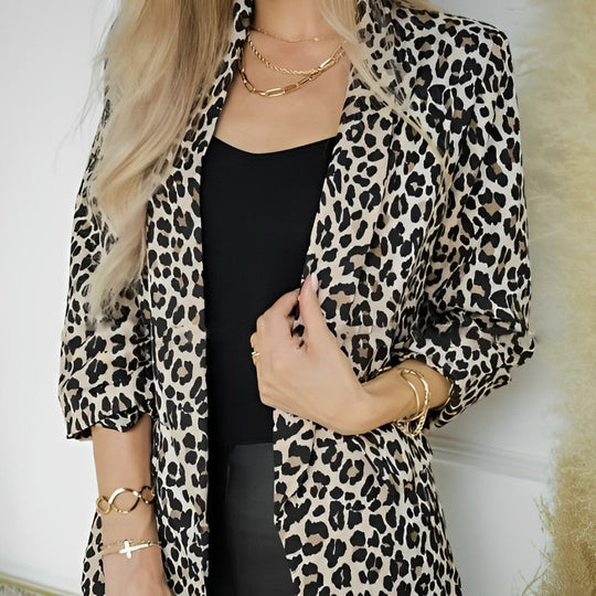 Elegante bedruckte Blazerjacke