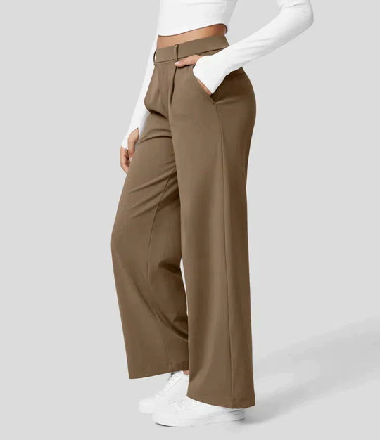 Heidi-Mode | Damen Stretch Hoch Taille Gerade Bein Hose