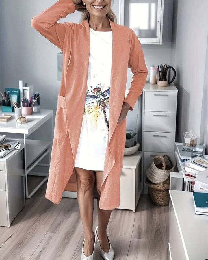 Heidi-Mode | Langer Mantel Lässig Hochwertig Moderner Stil Ideal Für Den Winter