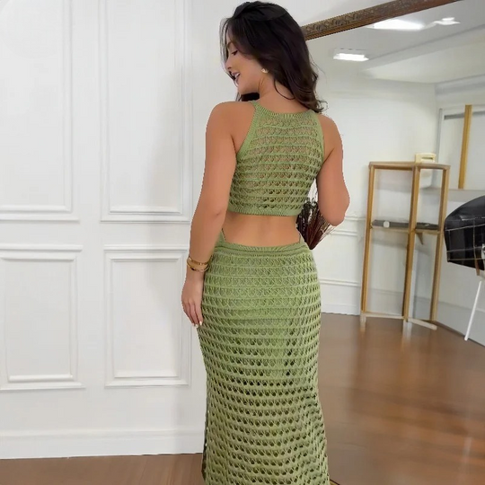 Sommer gestricktes Kleid