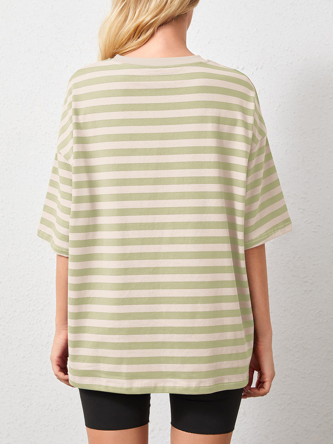 Heidi-Mode | Gestreiftes Rundhals-Halbarm-T-Shirt