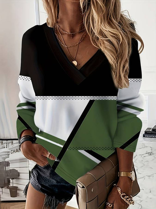 Heidi-Mode | Farbiges T-Shirt mit Geo Druck