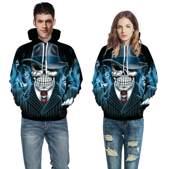 Damen Kapuzenpullover mit kreativem Streifen-Design und einzigartigem Druck Heidi-Mode