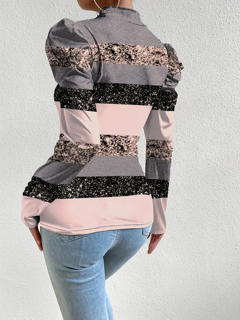 Heidi-Mode | Satinbluse mit Puffärmeln