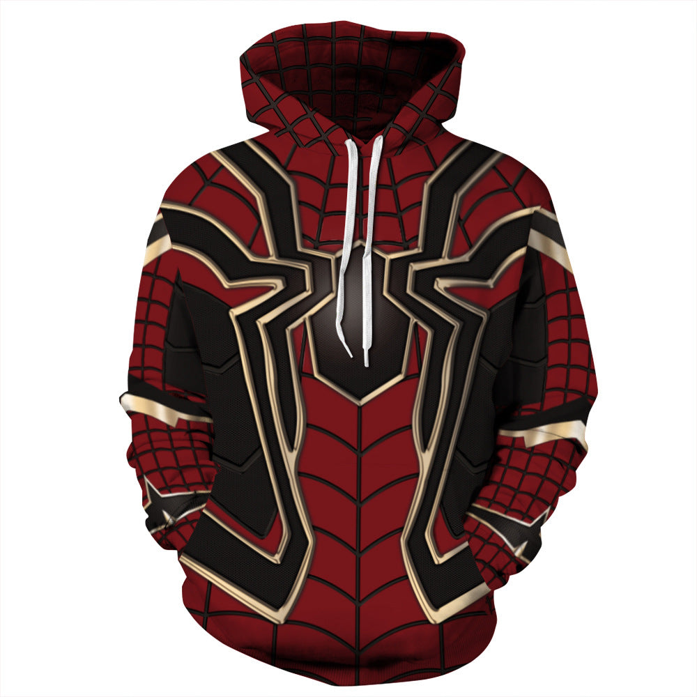 Damen Kapuzensweatshirt mit Spiderman-Design und strukturiertem Obermaterial Heidi-Mode