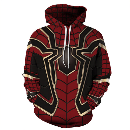 Damen Kapuzensweatshirt mit Spiderman-Design und strukturiertem Obermaterial Heidi-Mode