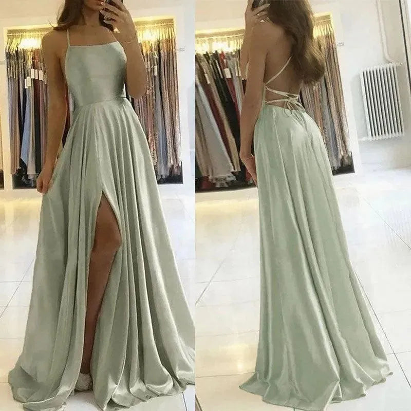 Heidi-Mode | Elegantes Abendkleid aus glänzendem Satin