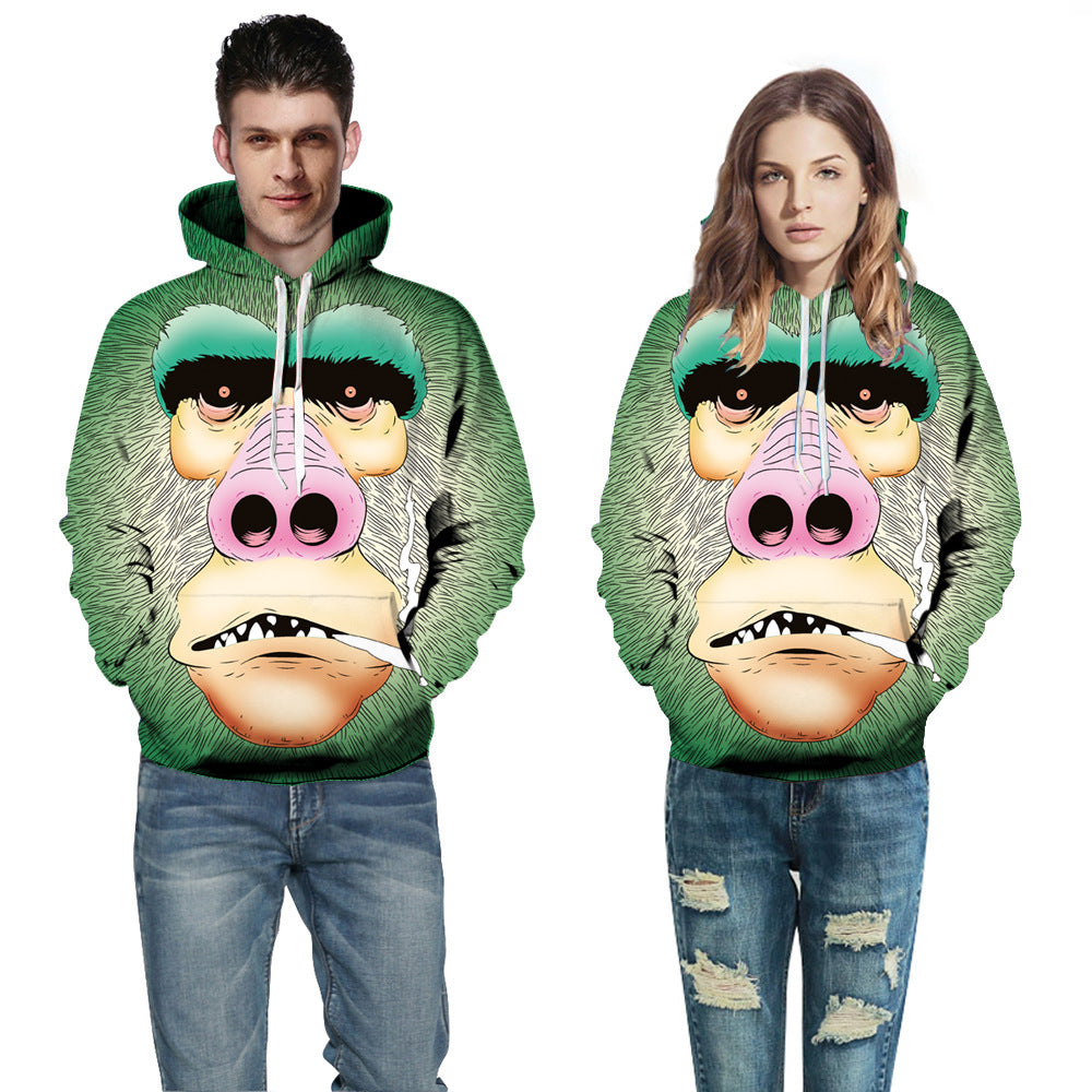 Damen Kapuzenpullover mit kreativem Streifen-Design und einzigartigem Druck Heidi-Mode
