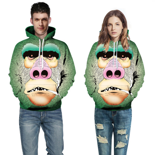 Damen Kapuzenpullover mit kreativem Streifen-Design und einzigartigem Druck Heidi-Mode