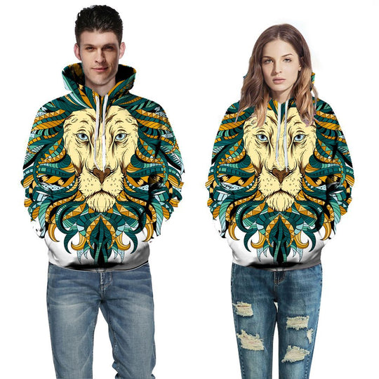 Damen Kapuzenpullover mit kreativem Streifen-Design und einzigartigem Druck Heidi-Mode