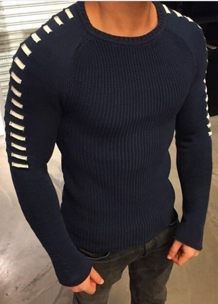 Herren strukturierter Pullover mit modernem Schnitt und kreativen Details Heidi-Mode