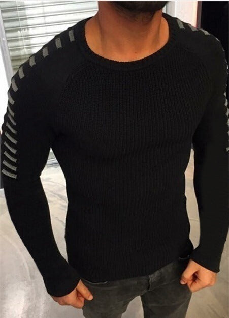Herren strukturierter Pullover mit modernem Schnitt und kreativen Details Heidi-Mode
