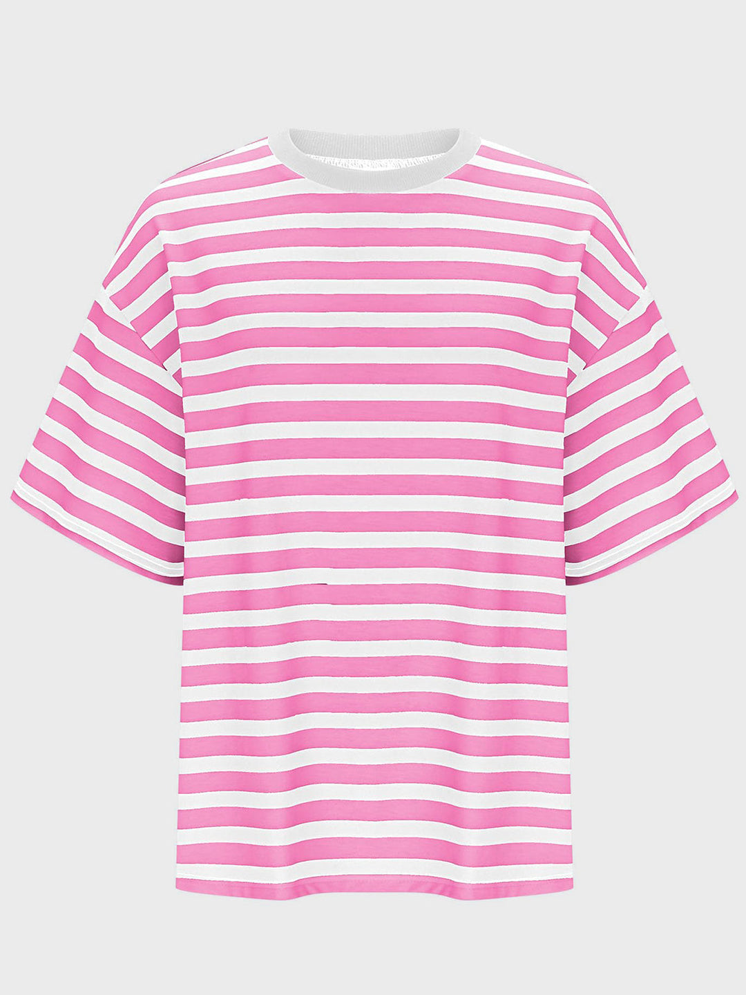 Heidi-Mode | Gestreiftes Rundhals-Halbarm-T-Shirt