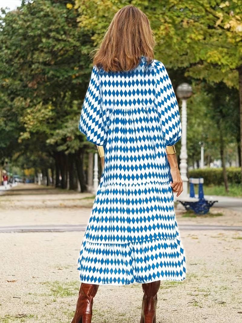 boho maxi jurk met bloemenprint