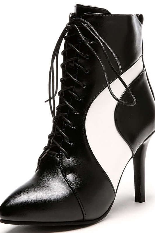 Heidi-Mode | High Heeled Schnürstiefel